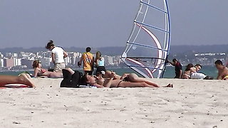 Unabashedly lesbian games on the beach