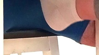 Sockjob & Ruined Orgasm Under Table