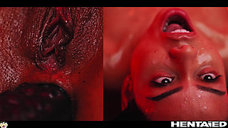 Ebony Girl Canela Skin All The Way Through - Hardcore Anal Monster Cock DP & Pussy Creampie