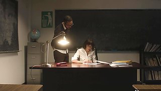 Foot fetish and domination with a hot teacher