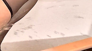 Lesbians in Stockings Doing Kink in Bathtub