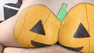 Halloween pumpkin ass