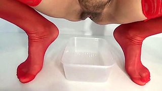 AnnaBUST Golden Shower Pissing Compilation 5 - Hairy MILF Solo Pee Fetish
