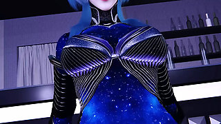 3D Big Boobs Slut Cosplay Model Show Her New Perfect Tattoo