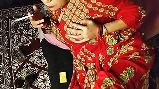Sexy lady fingering her hot body part enjoy with smoking cigarette