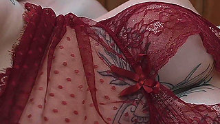 Step Mom Waiting Husband, but Shares Bed with Step Son Till Huge Facial After Unexpected Cum Inside