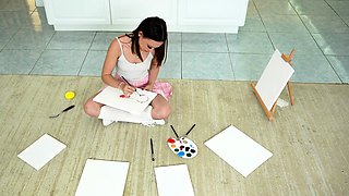 Brunette hardcore blowjob