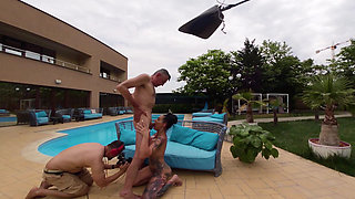 Backstage Sandra Sturm at the Pool Super Horny Gets Fucked Incredibly