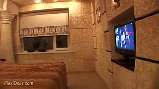 Big boob real flexi doll passive stretched