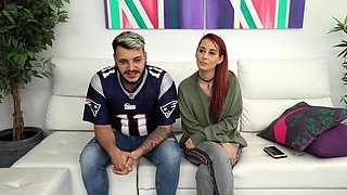 Redhead Cheerleader Fingered And Pussy Licked