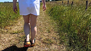 Elsarixterxxx. My Bold, Pantyless Walk to the Beach and Back - Every Step Making Me Feel Exposed