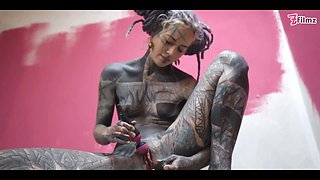 Workwear ass-fuck stretching solo jerking gapes and squirt