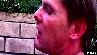 Nude retro MILF outdoor sex