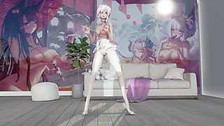 I Cannot Stop Me White Stockings; Erotic Wedding Dress; Striptease