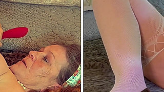 Granny Norma Jean: Cock Sucking, Masturbating, Missionary Fucking Old Hollywood Slut