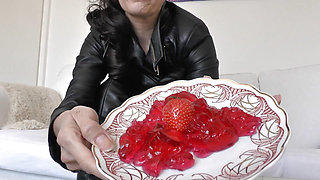 Smoking Mistress and Licking Dessert From Boot Soles, POV Clip, Lady Victoria Valente