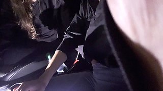 Two Lesbians Have Sex in the Car