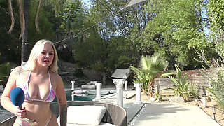 Casting with Horny and Blonde Girl Lucky Kay Love