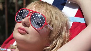 FamilyXXX - Flirty Bikini At The Pool Gets Her Dick In Her Tight Ass Inside Stevie Moon