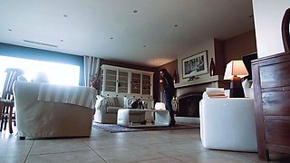 Two sexy brunette lesbians licking each others pussies