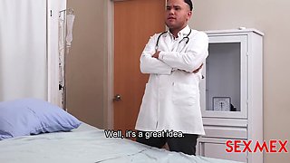 Curvy nurse Silvia Santez seduced a doctor with her new red lingerie