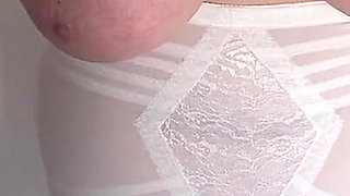 Aunty Sandra Putting on Her Tan Rht's