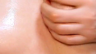 Tit Play with Oil. Play with Oiled Boobs.