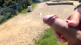 Public Cock Flash Leads to Handjob