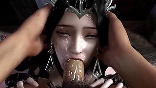 3D sexy music teacher cheating with big cock student