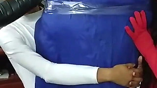 Latino Hunk Heavily Mummified by Cooperative Femdom Women