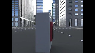 Giant woman eats swimmer