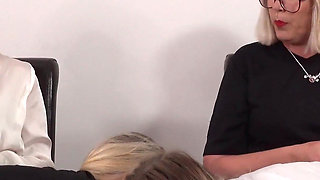 Eight Bottoms Spanked