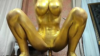 GOLD LATEX -  BIMBO SPREADING WIDE