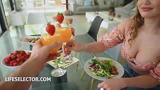 Three hot babes all over your dick starring Angelika Grays, Amalia Davis and Lia Lin