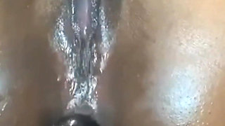 Squeezing My Big Boobs Monster Dildo Anal Masturbation
