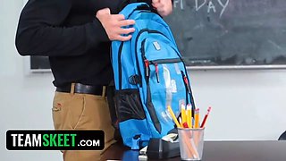 Innocent high - lusty educator lets her horny schoolgirl pounded her in the classroom