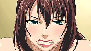 Hot busty milf with huge tits seduces a younger guy and gets fucked in the shower - Hentai