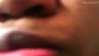 Belle11 sucks big black cock - amateur ebony blowjob