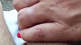 Flashing Dick in Public - My Wife Jerks My Dick in Front O...er in a Nudist Beach with People Near - Omg Caught!!!