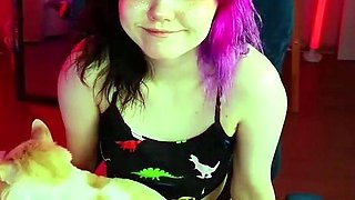 Petite amateur redheaded teen pisses and sucks cock