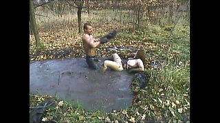 Busty Horny MILF Have Sex in the Muddy Forest