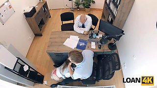 Loan4k. nasty teenage mina k is showing off her natural sexy figure to get a massive loan