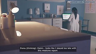 Dobermans Diana Episode 05 Tasty Doctor Serving on Her Night Shift Unfaithful Tasty Swallowing Her Lover's Huge Cock Sex Gaping