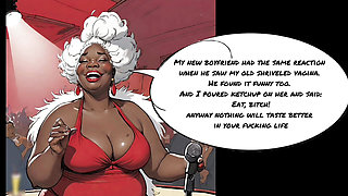Ebony Mistress And Rich Old Cuckold's. Comic Animation.Cartoon