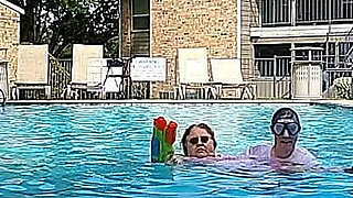 BBW Nurse Vicki Play Time in the Pool with Handsome Harry