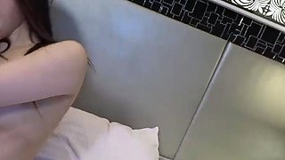 Small tit GF gives POV blowjob on my denim