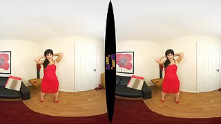 Red Alert - Hot Striptease Out Of A Red Dress Vr Strip Show