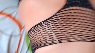 Bride in Fishnet Fucking