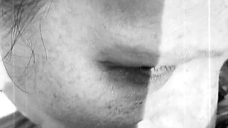 The Pictures Black and White She Sucks That Cock with All Her Fucking Might Cum Guzzler