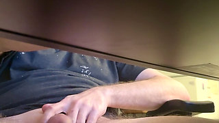 Jerking and flapping my soft cock to semi erect pt1